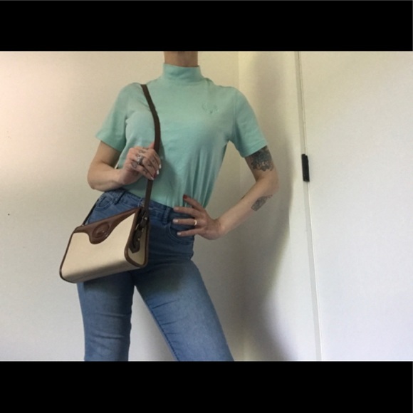 Blair Mock Neck Short Sleeve Blouse Sea foam - Picture 9 of 15